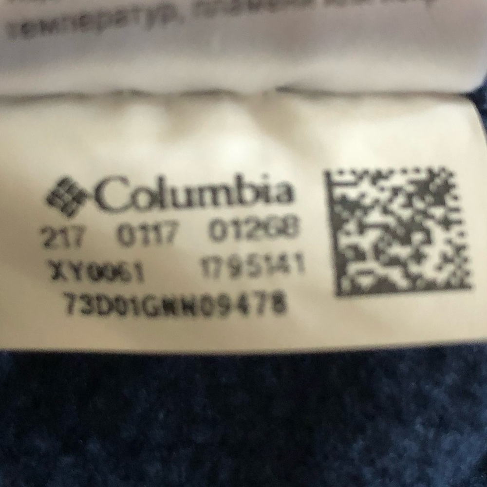 Columbia Youth Full Zip Up Fleece Fall Cold Weather Jacket Size XL Blue and Red - Picture 5 of 5